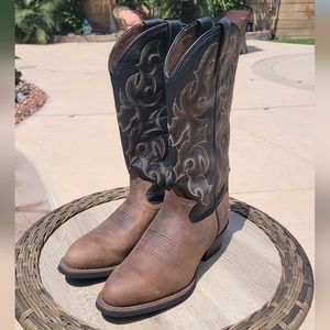 Tony Lama Boots Brown Western Cowboy Size 9 Mens